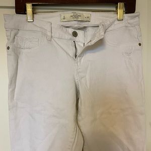 Abercrombie & Fitch distressed white. Capri